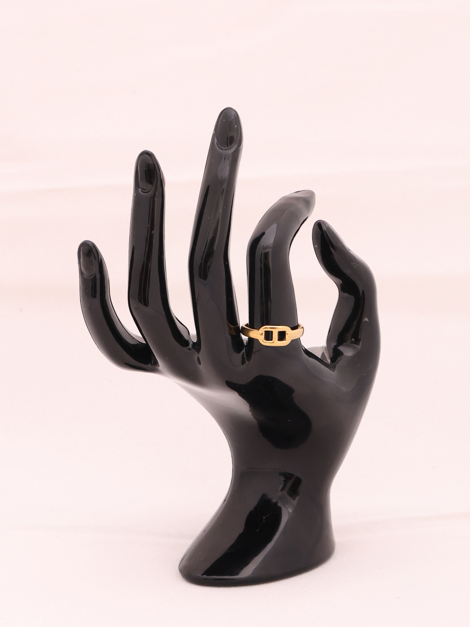 Anti-Tarnish Gold Buckle Adjustable Ring