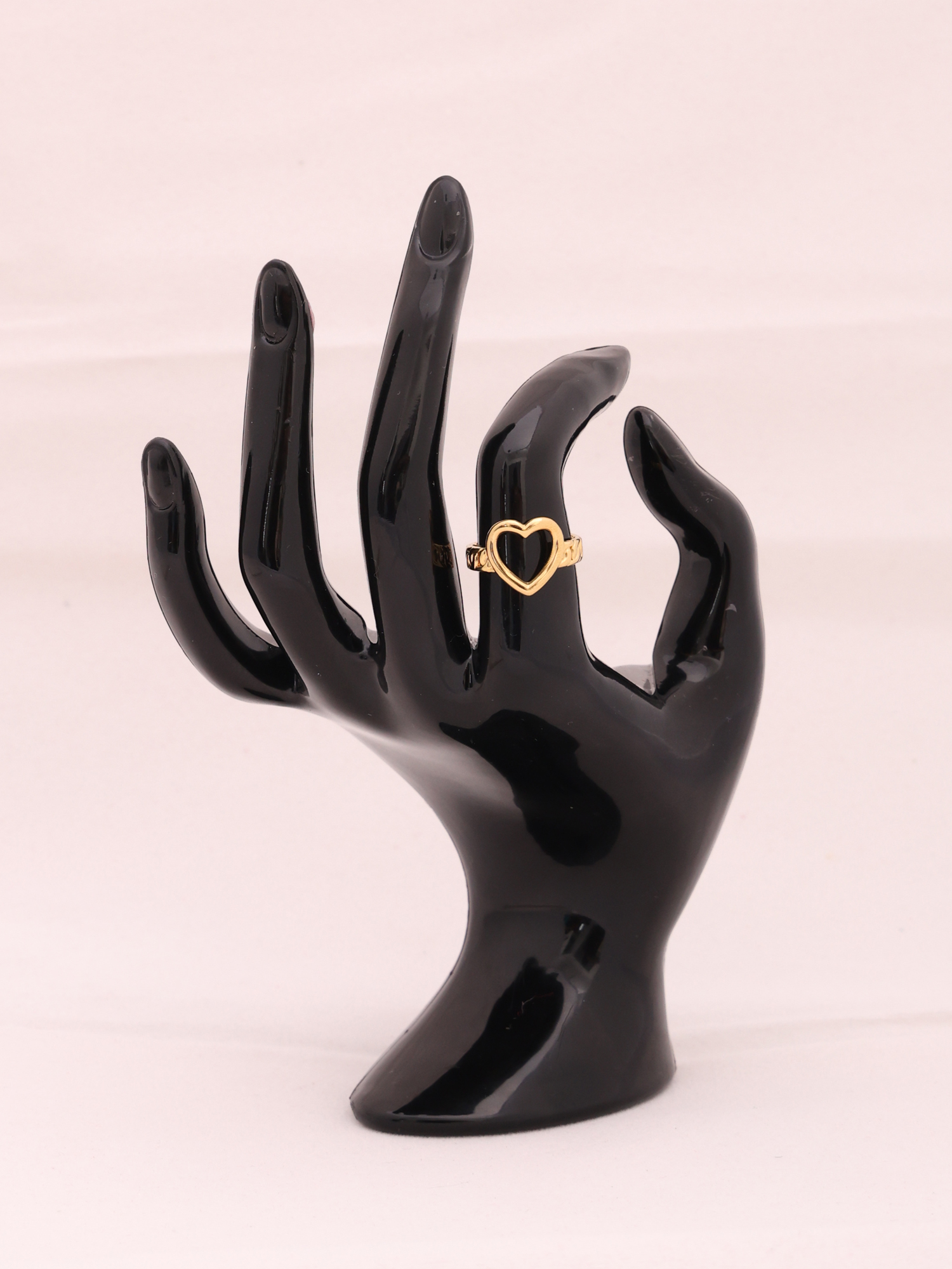 Anti-Tarnish Minimal Heart Adjustable Ring