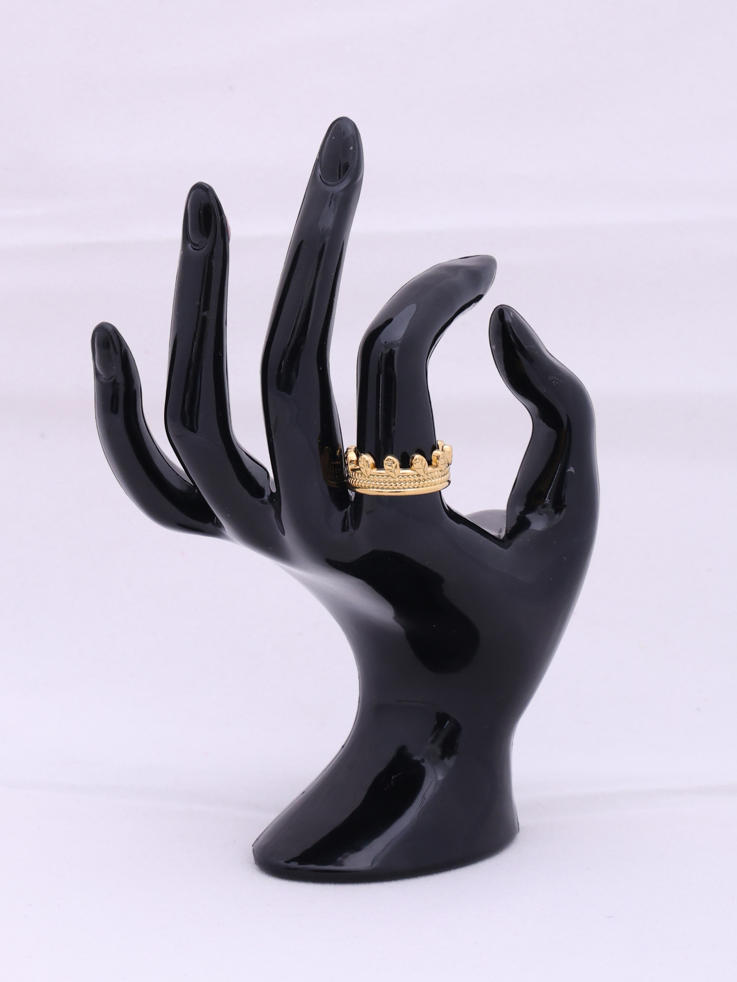 Anti-Tarnish Leaf Stack Adjustable Ring