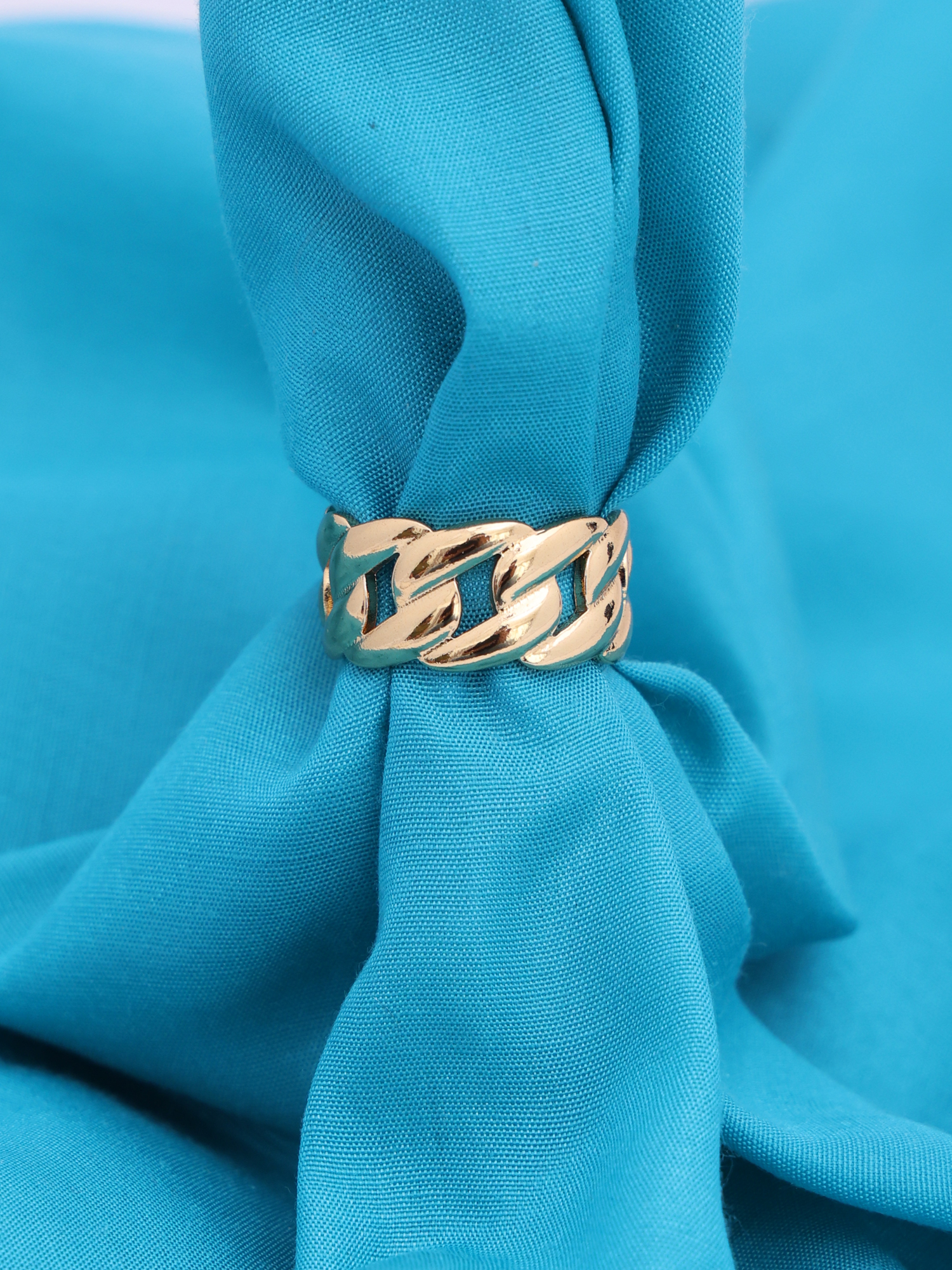 Anti-Tarnish Chunky Chain Adjustable Ring