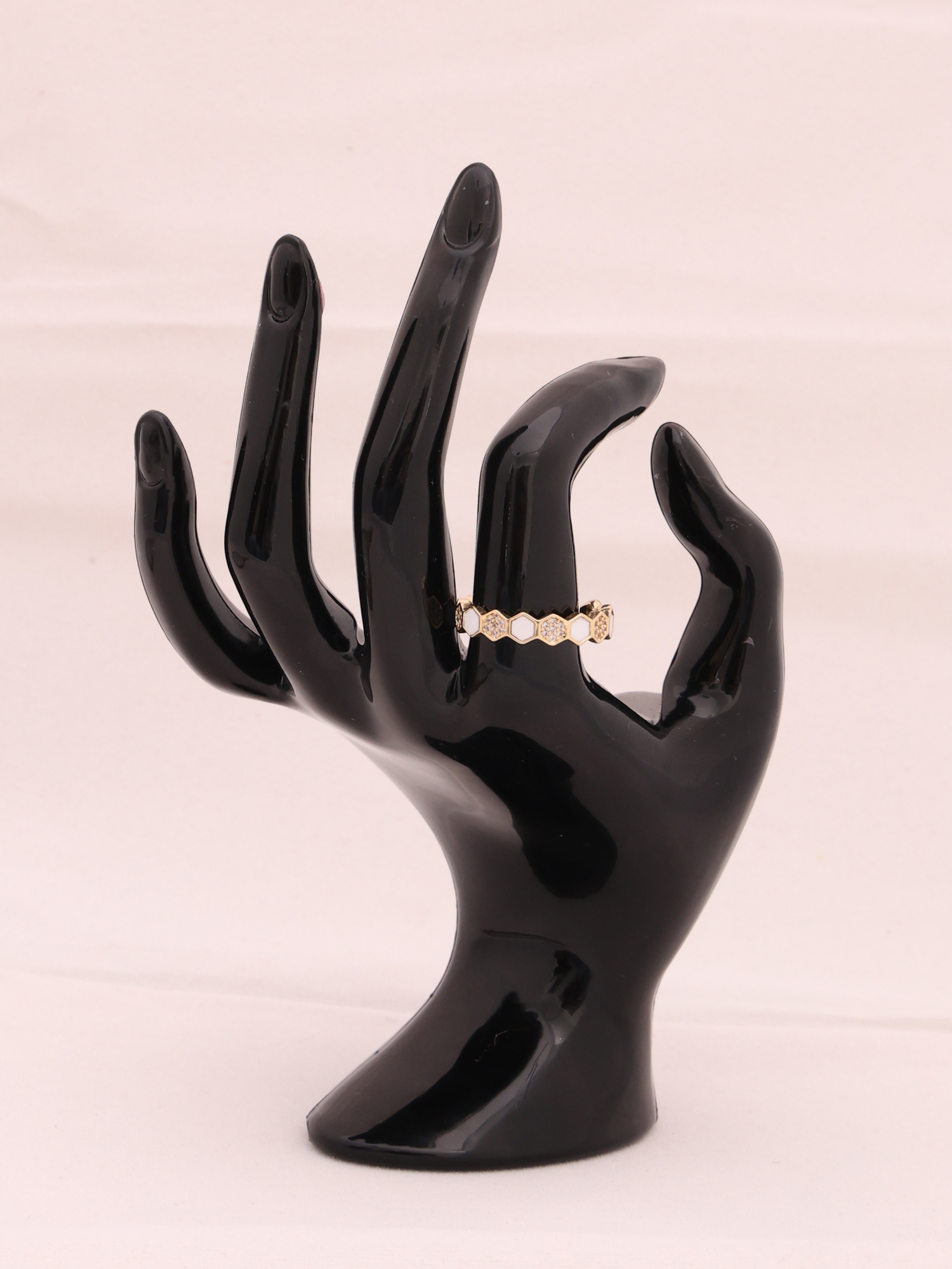 Anti-Tarnish Hexa Luxe Crystal Ring