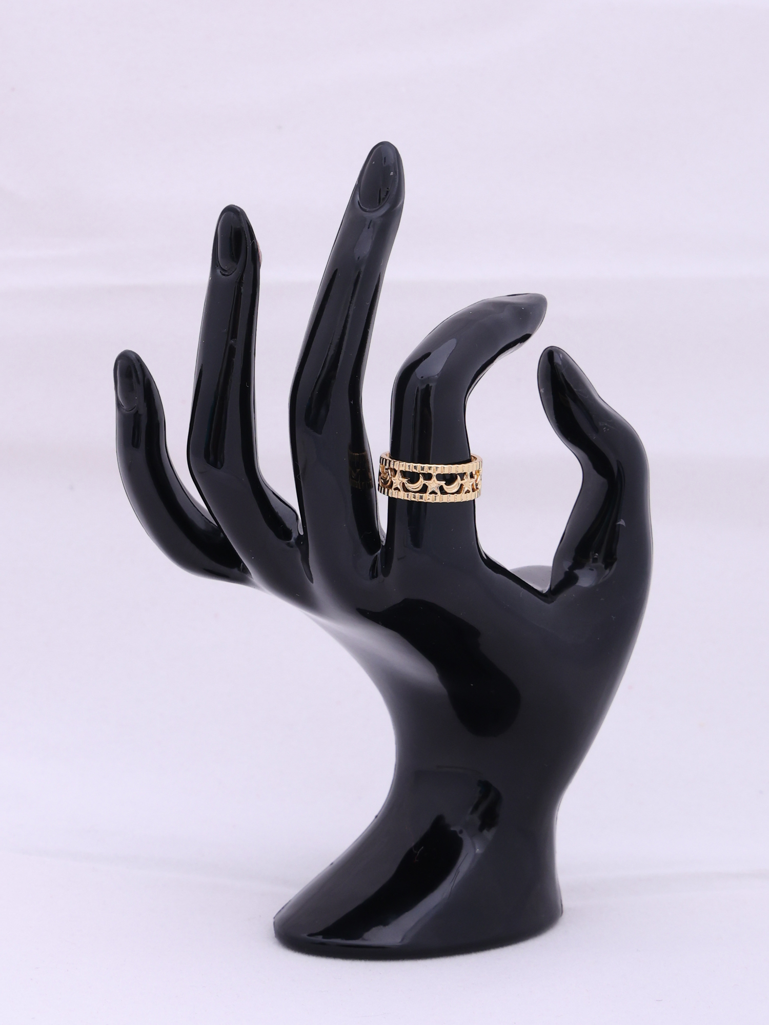 Anti-Tarnish Celestial Moon & Star Band Ring