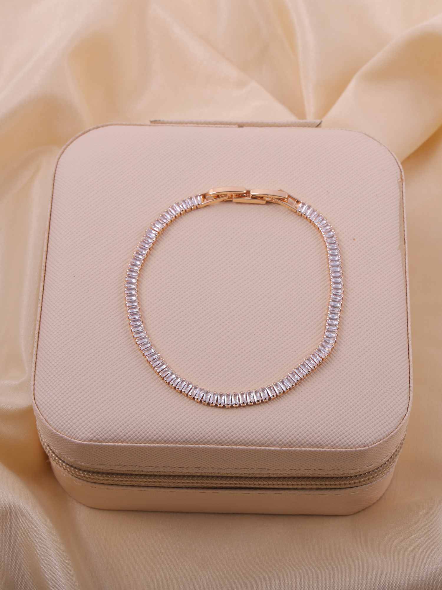 Luxury Baguette AD Diamond Tennis Bracelet