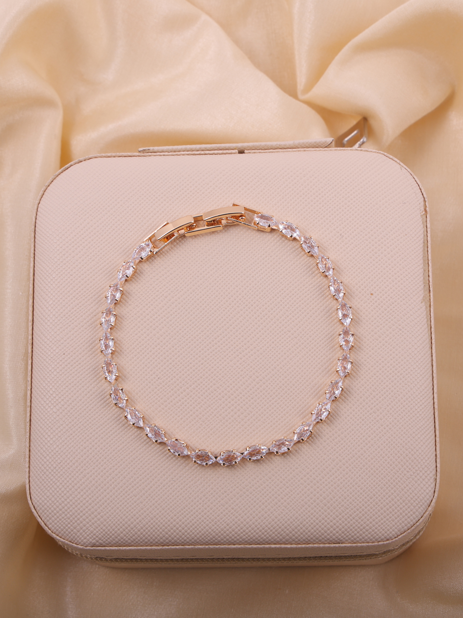 Elegant Marquise AD Diamond Tennis Bracelet