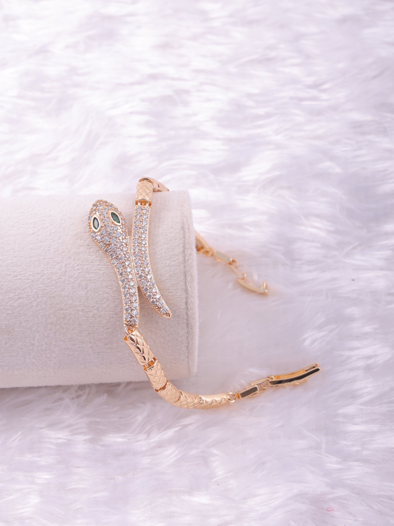 Luxury Snake Design AD Diamond Bracelet