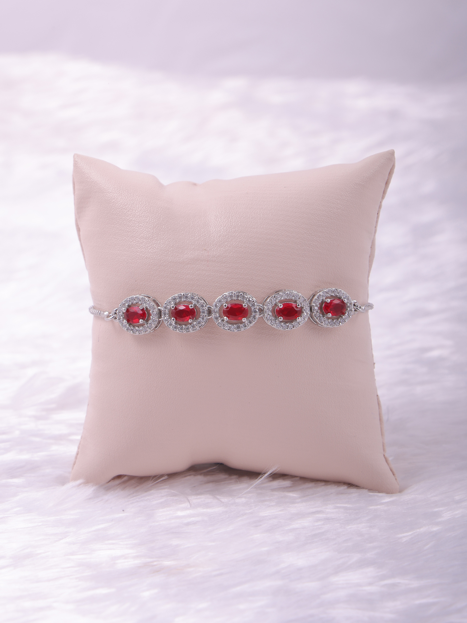Royal Red Oval AD Diamond Bracelet