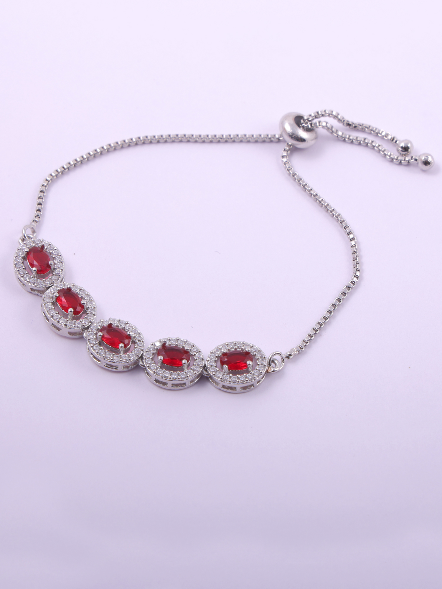 Royal Red Oval AD Diamond Bracelet