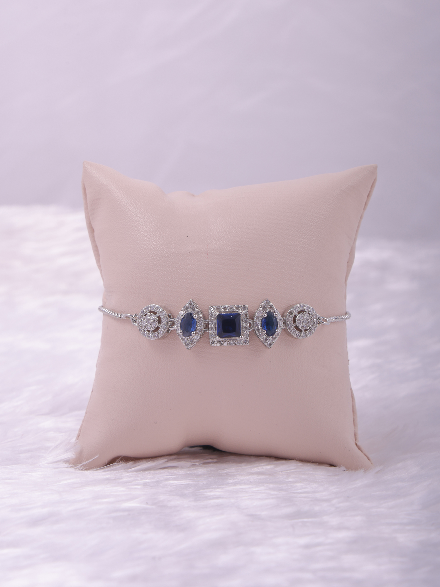 Royal Blue Geometric AD Diamond Bracelet