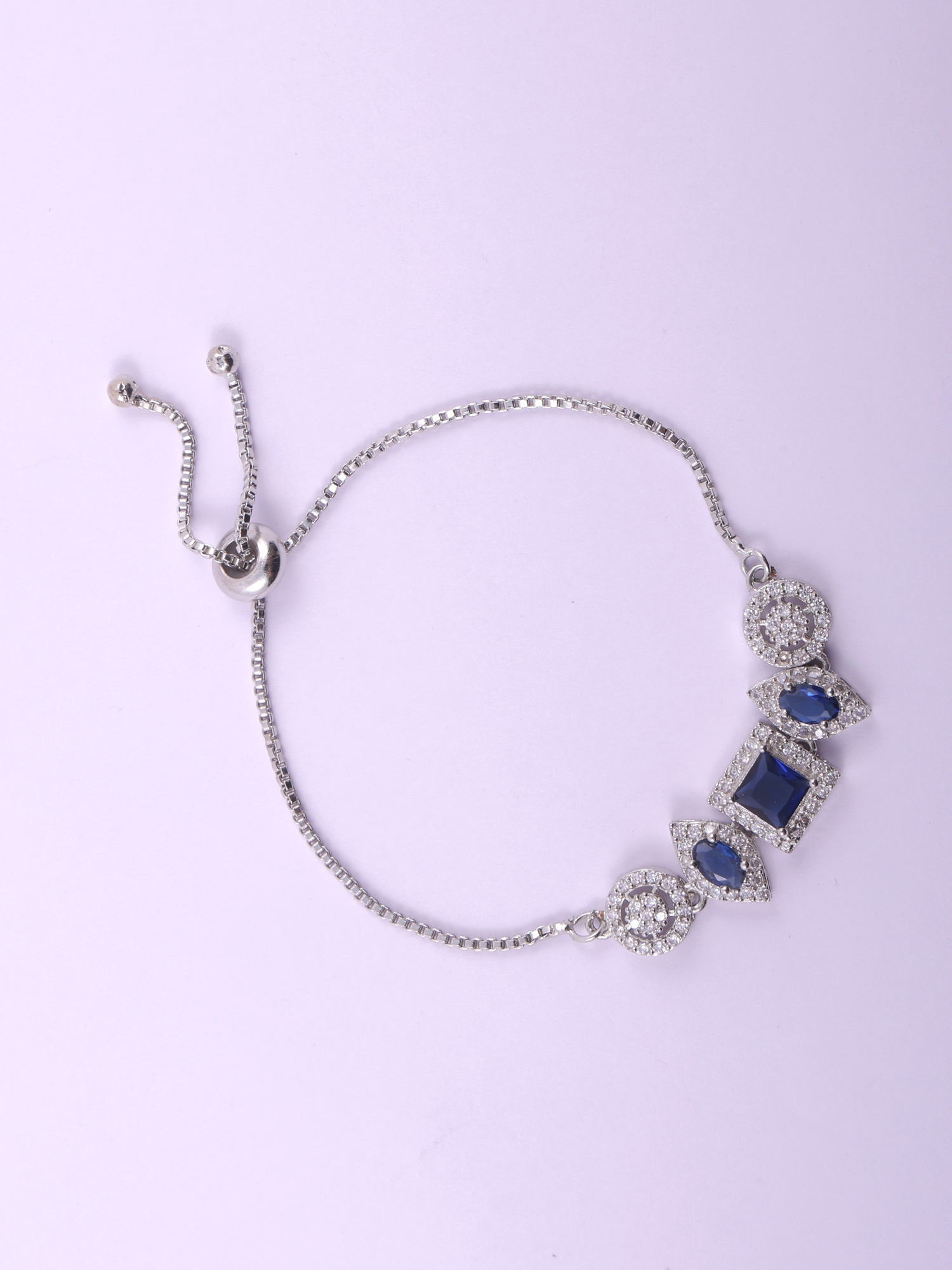 Royal Blue Geometric AD Diamond Bracelet