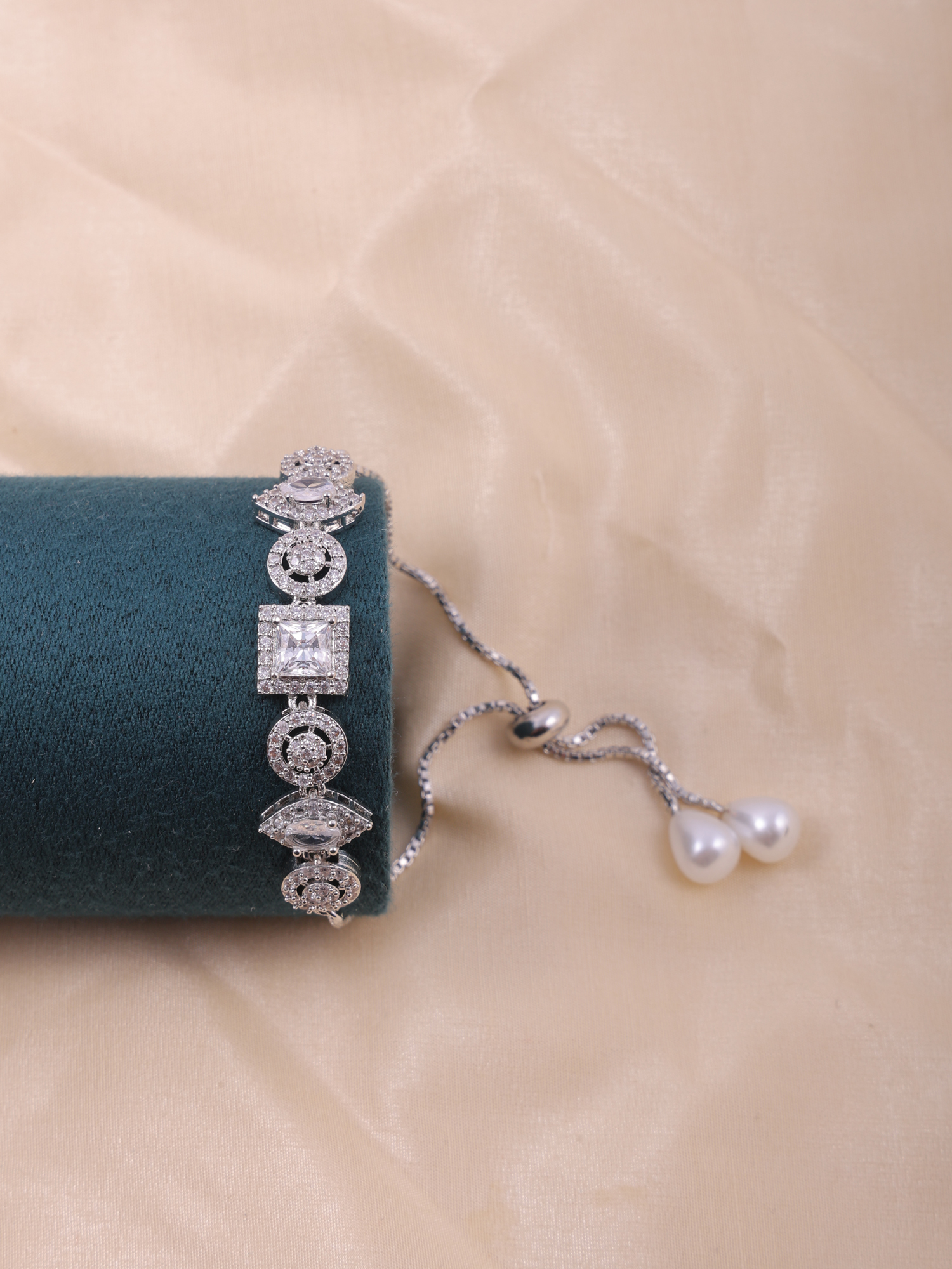 Elegant Geometric AD Diamond Bracelet