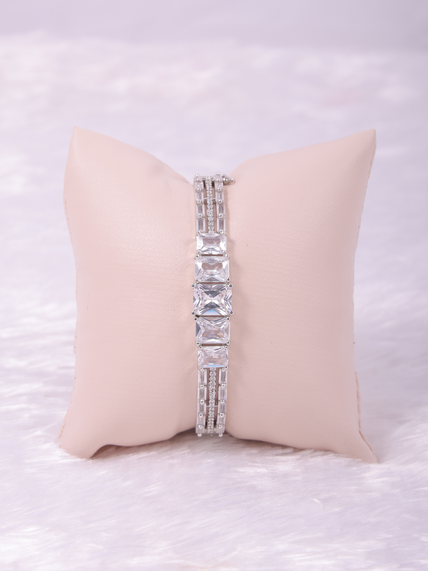Princess Cut AD Diamond Bracelet