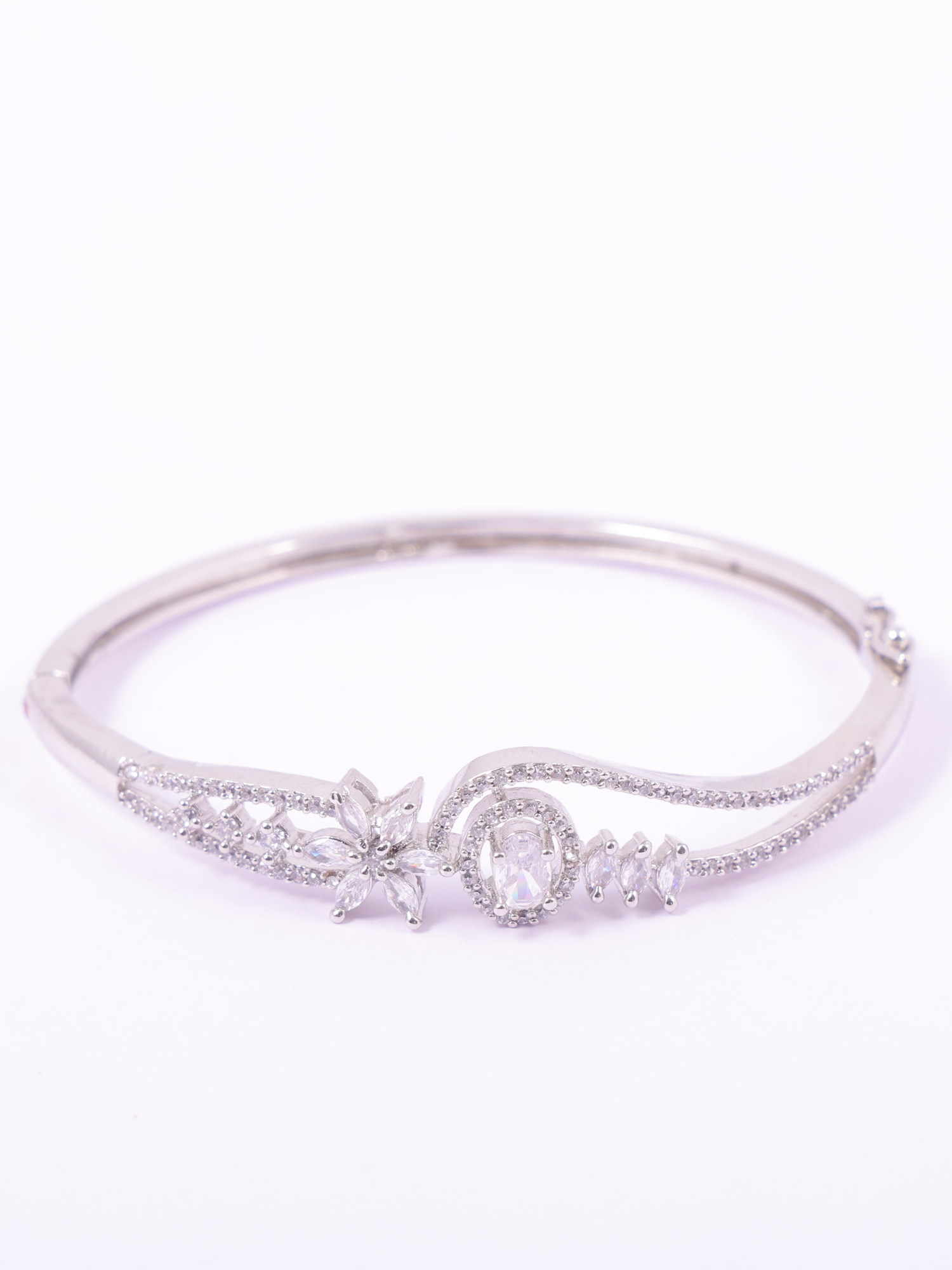 Floral Swirl AD Diamond Bracelet