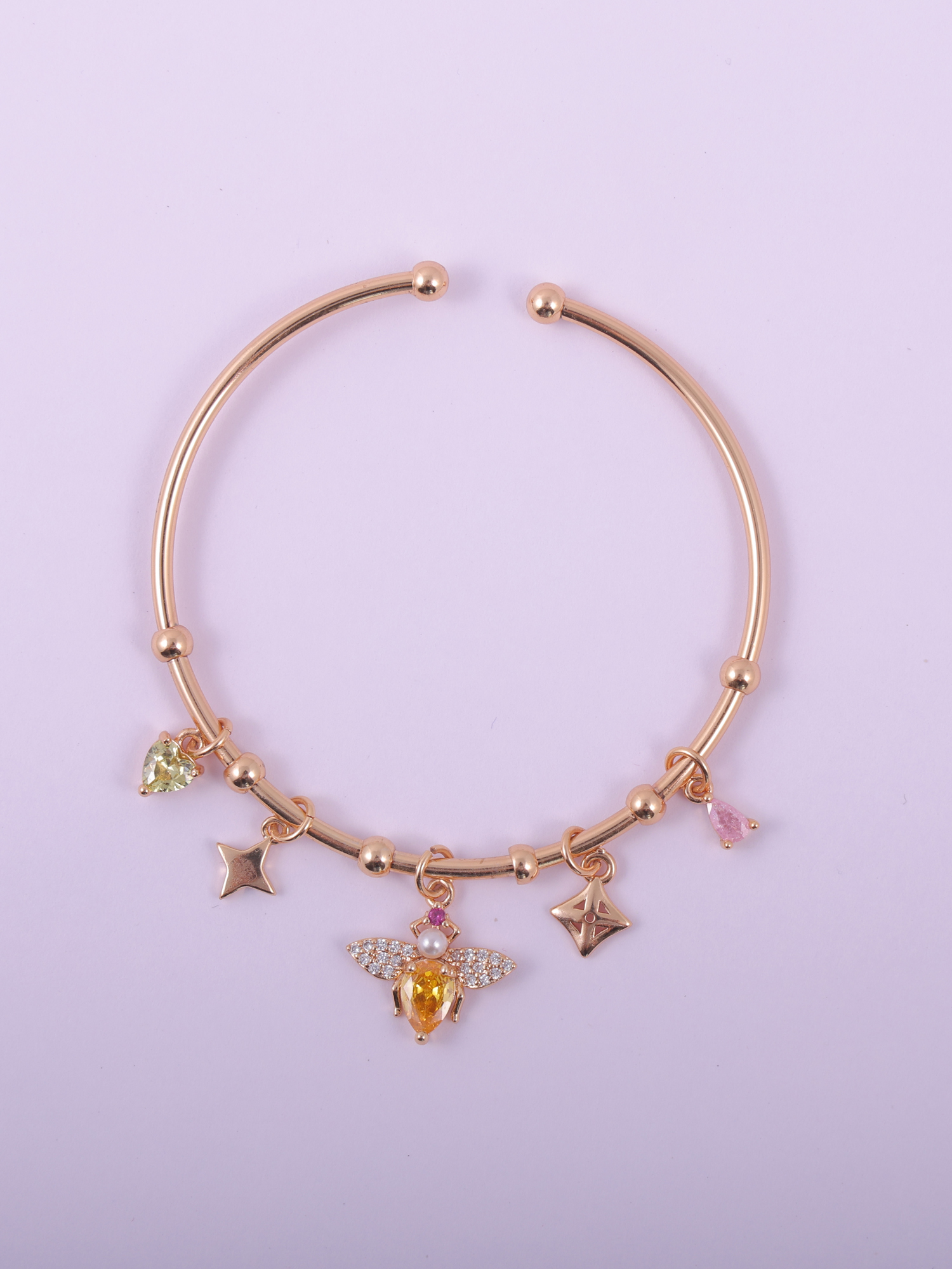 Bee Charm Gold Bracelet