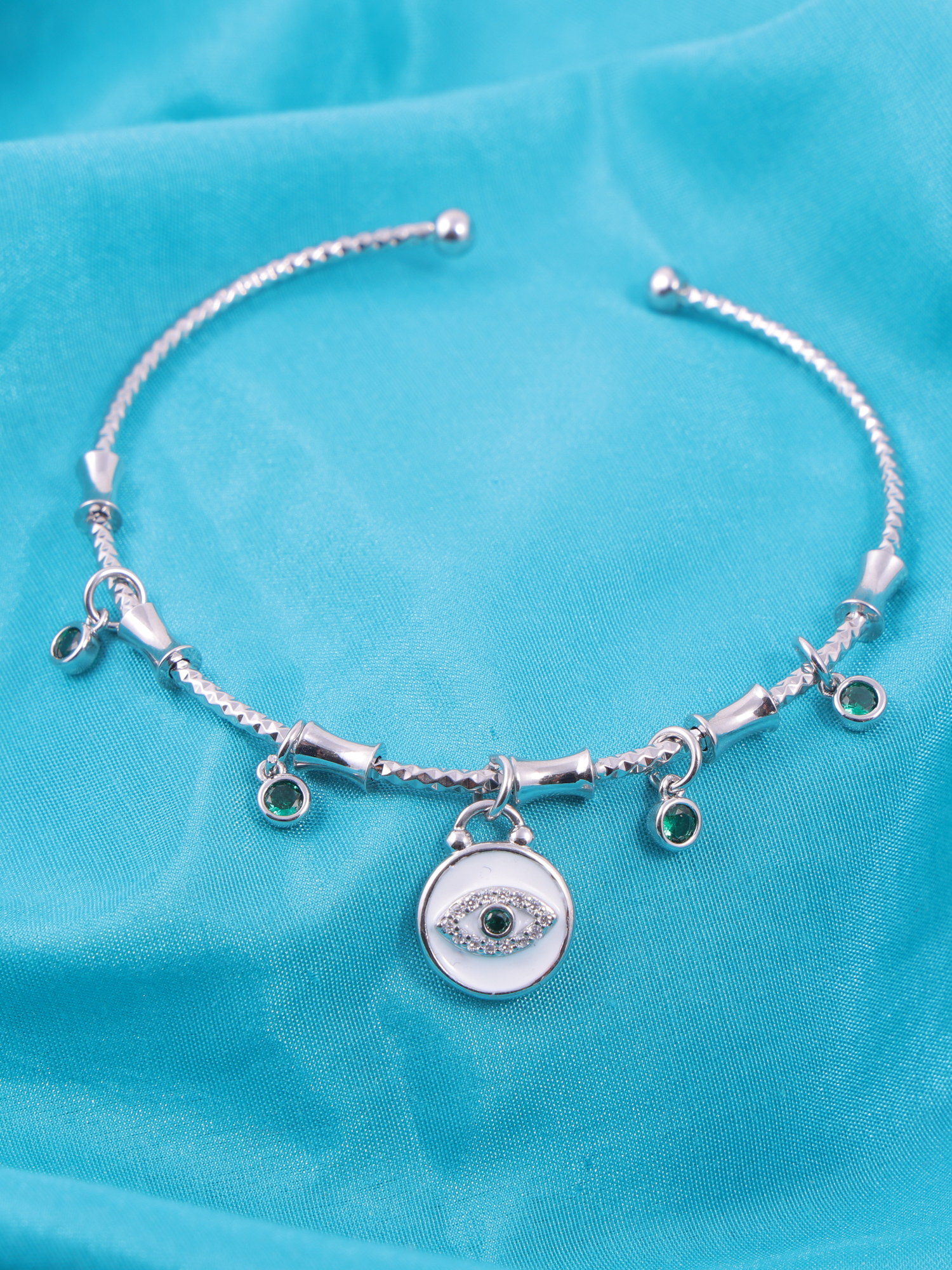 Green Evil Eye Charm Bracele