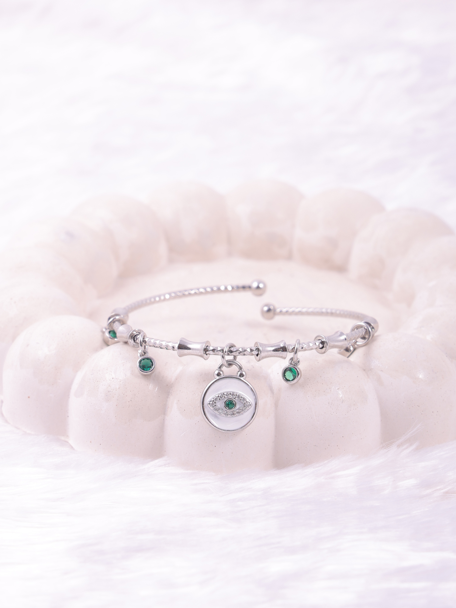 Green Evil Eye Charm Bracele