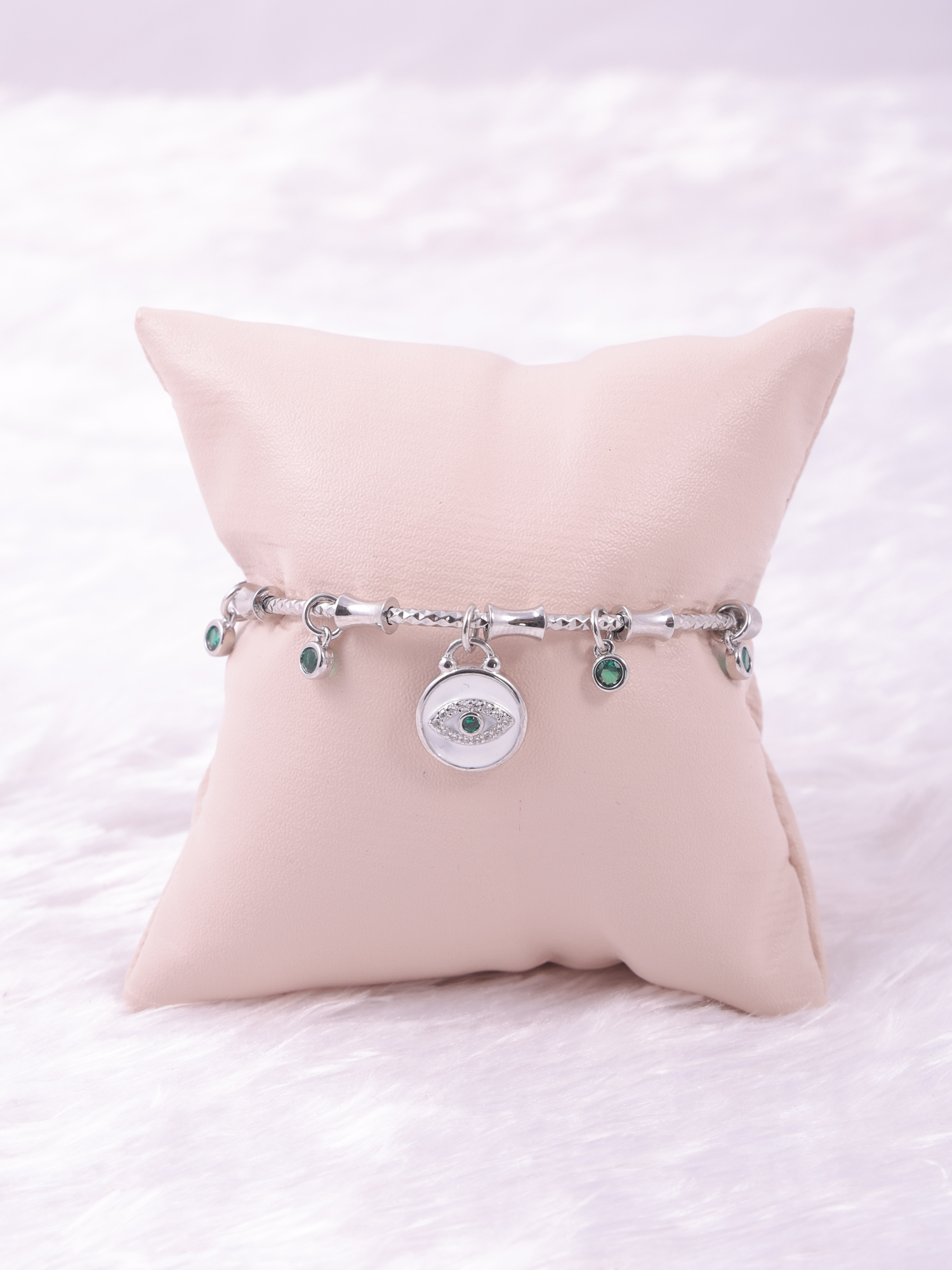 Green Evil Eye Charm Bracele