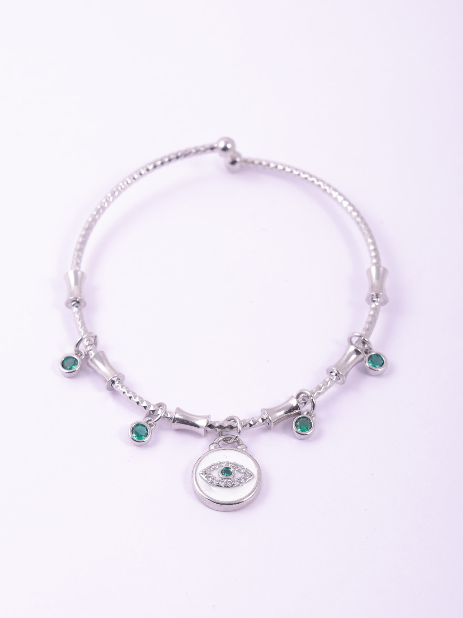 Green Evil Eye Charm Bracele