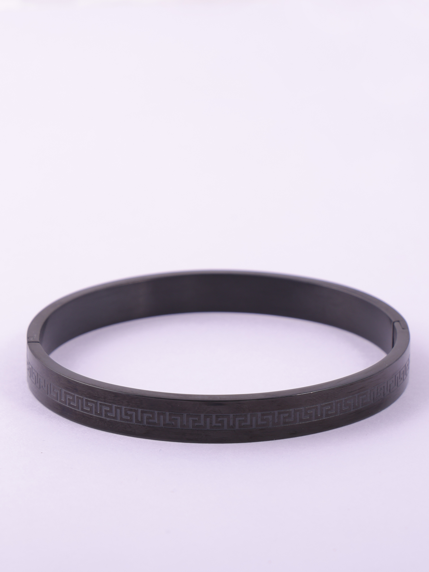 Matte Black Greek Pattern Anti-Tarnish Bracelet