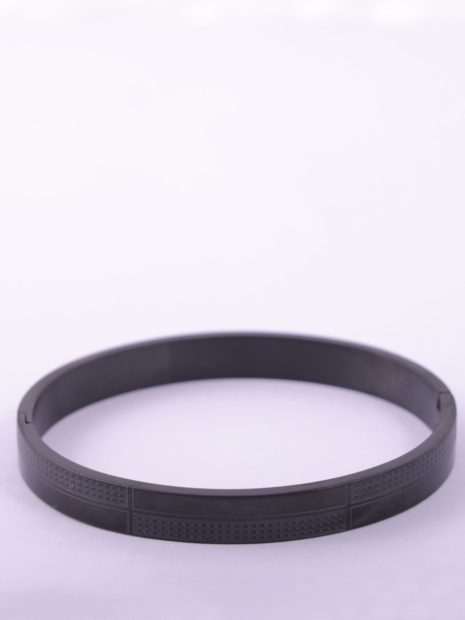 Matte Black Micro-Grid Anti-Tarnish Bracelet