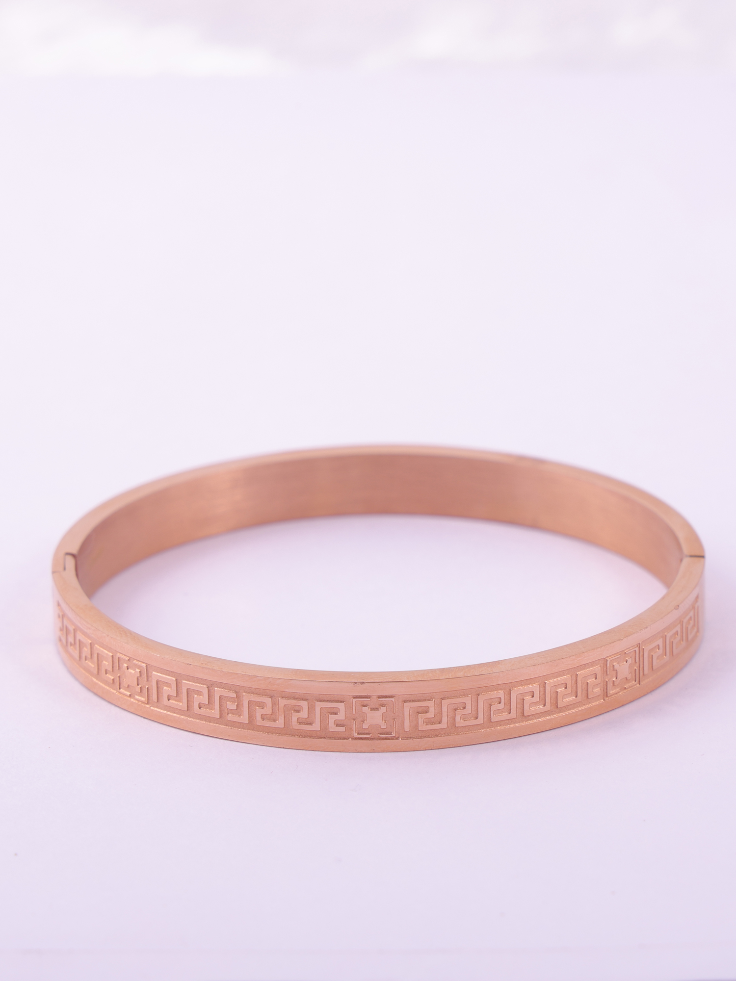 Rose Gold Greek Pattern Anti-Tarnish Bracelet