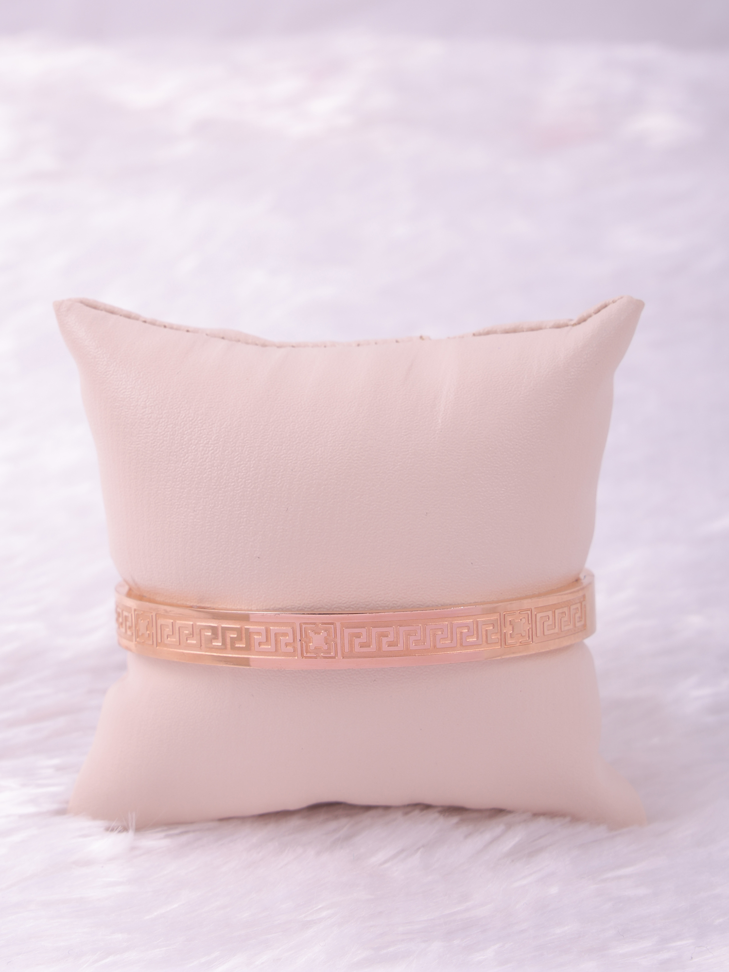 Rose Gold Greek Pattern Anti-Tarnish Bracelet