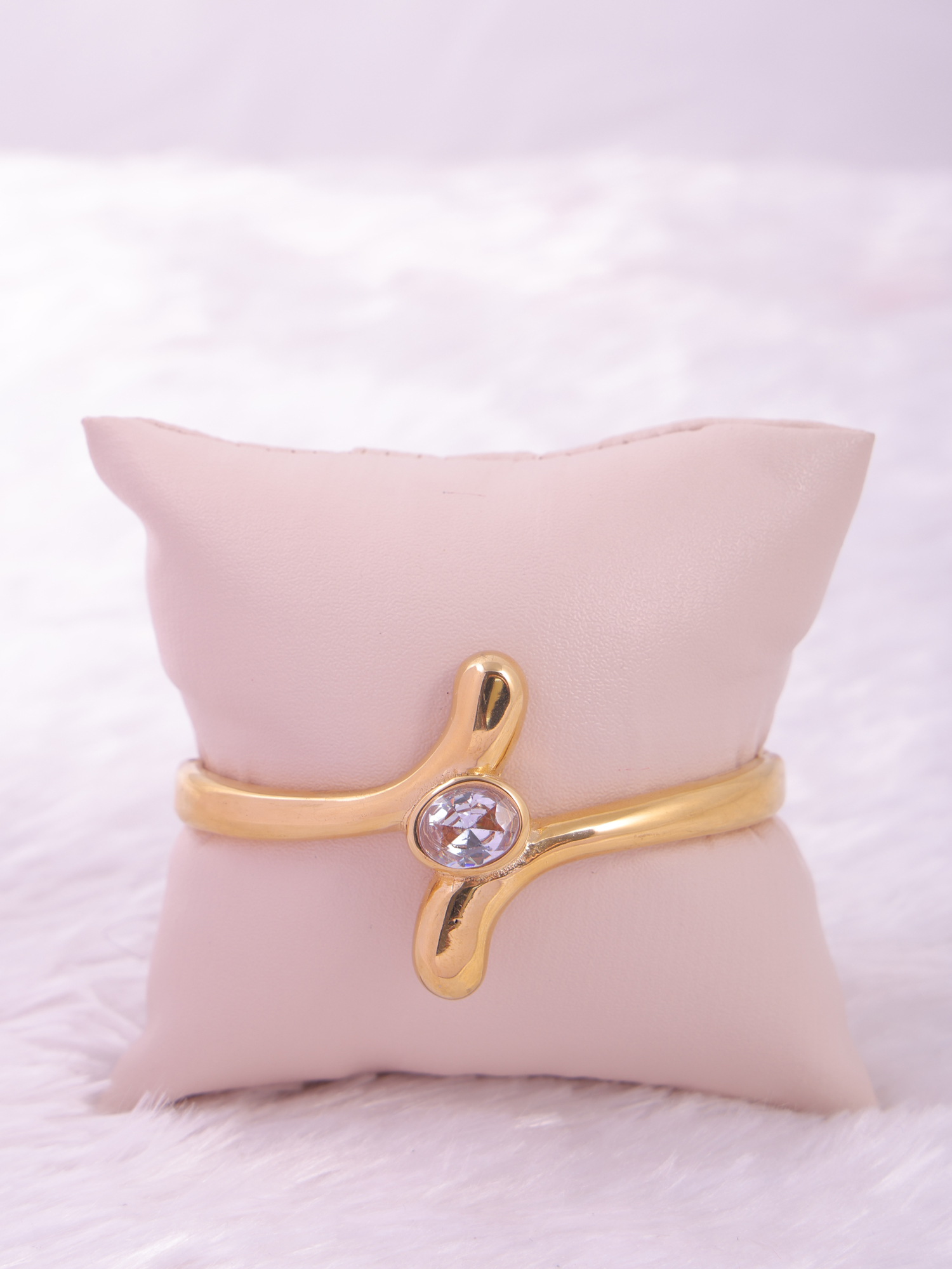 Gold Crystal Orbit Anti-Tarnish Bracelet