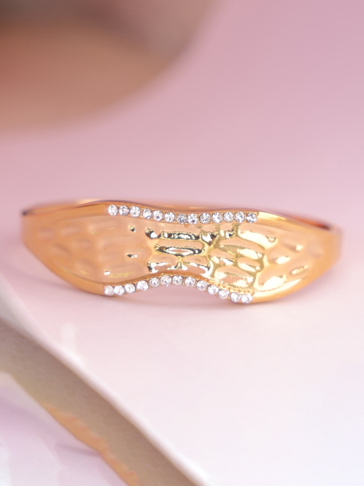 Gold Crystal Wave Anti-Tarnish Bracelet