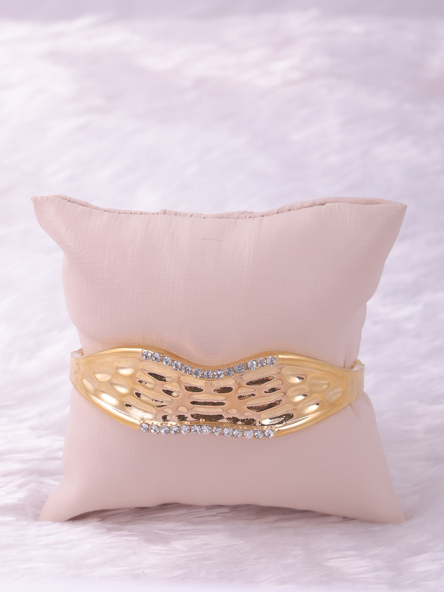 Gold Crystal Wave Anti-Tarnish Bracelet