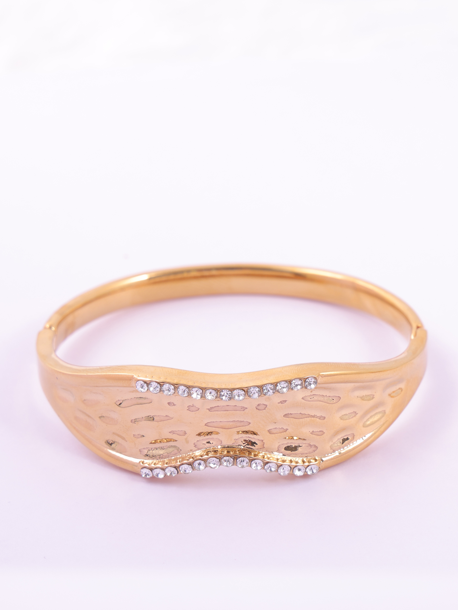 Gold Crystal Wave Anti-Tarnish Bracelet