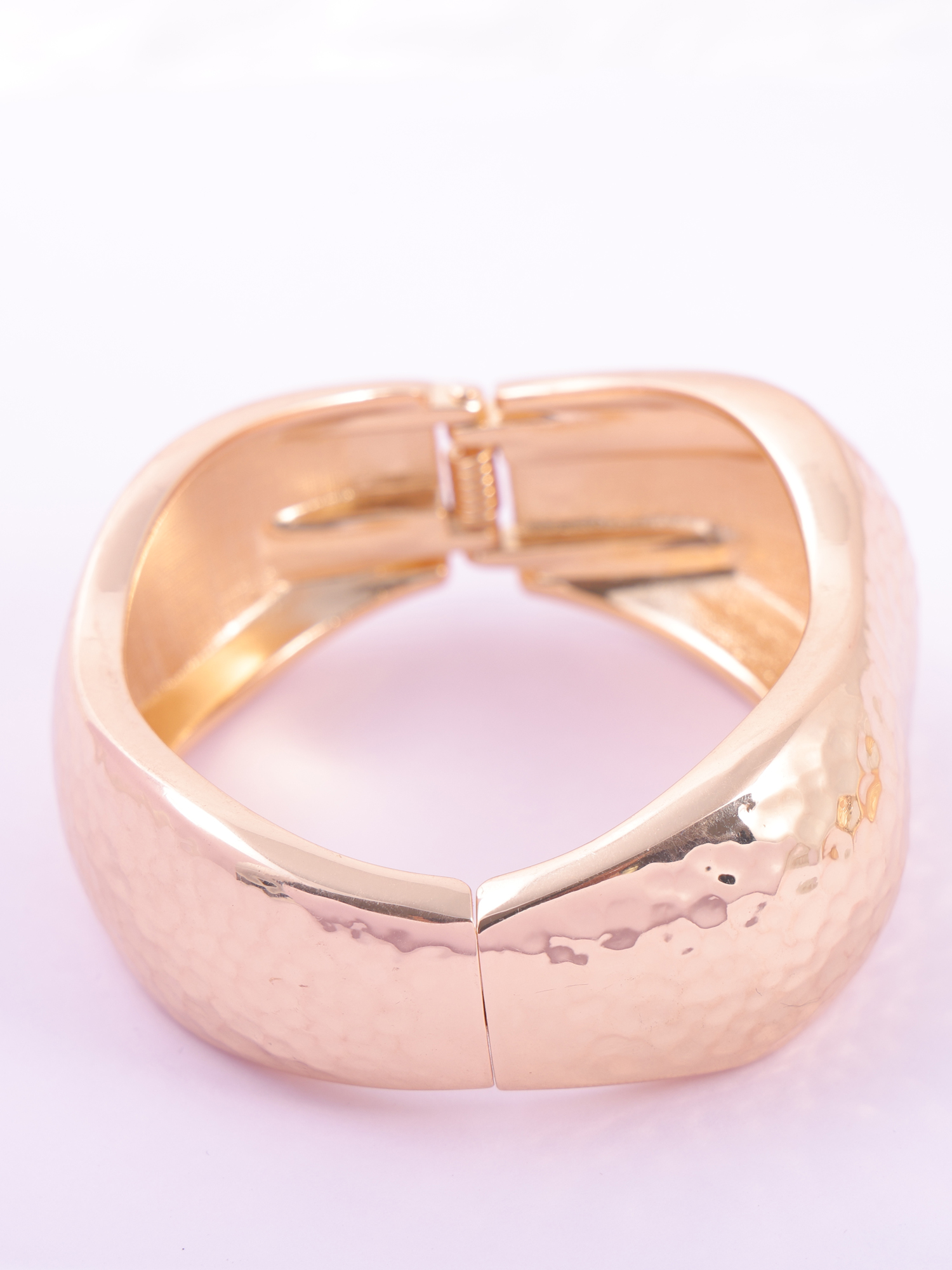 Dual Tone Hammered Anti-Tarnish Bracelet